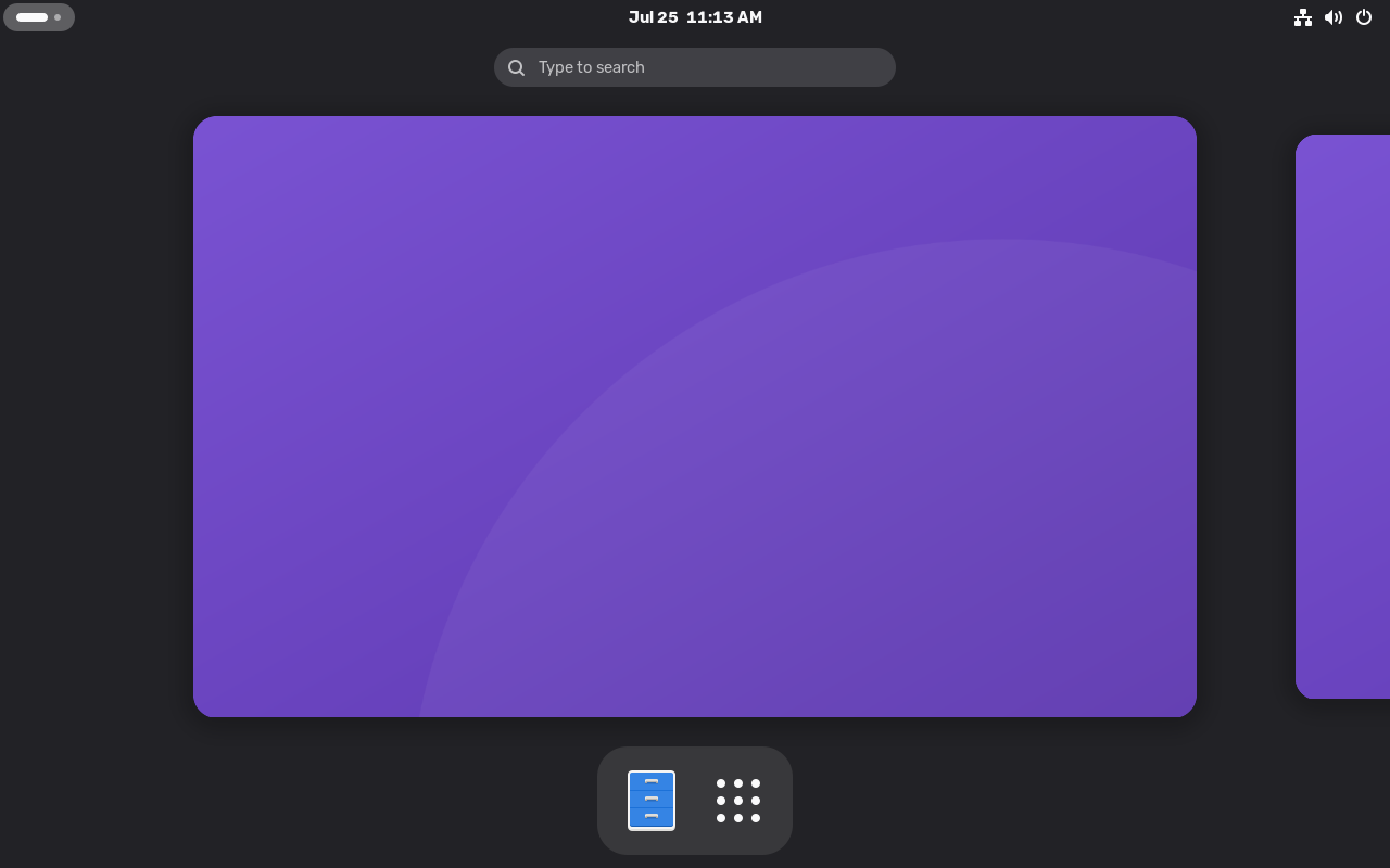 The Lisa OS GNOME desktop, booted in the CI verification VM
